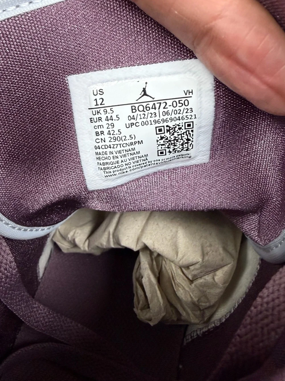 Nike Air Jordan 1 Mid Mauve-Sail UNISEX Size 12 BQ6472-050